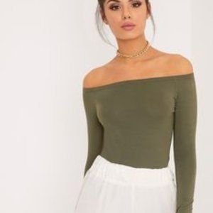 Off the shoulder body suit